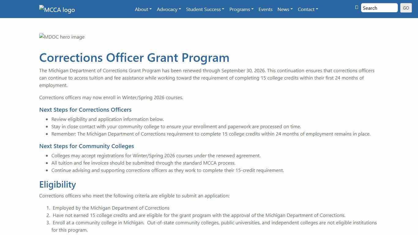 Michigan Community College Association